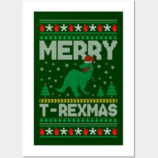 Merry T-Rex Posters and Art